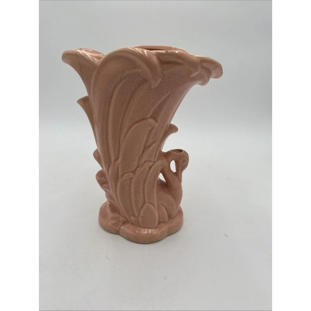 Vintage McCoy Pottery Peach Pink 9 1/4
